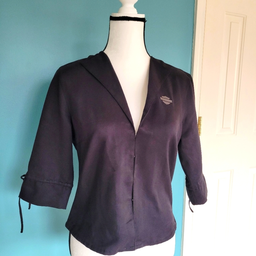 Harley Davidson woman's microfibre corset top 🔥  three quarter sleeve 🙀